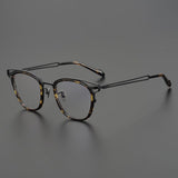 Otis Titanium High-Quality Glasses Frame Rectangle Frames Southood LeopardBlack 