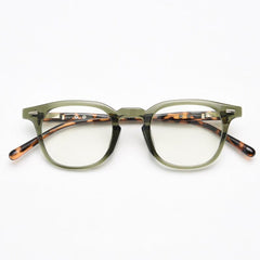 Ove Vintage Tr90 Optical Frame Geometric Frames Southood Green Leopard 