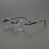 Paola Vintage Acetate Glasses Frame Geometric Frames Southood Gray-blue 