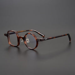 Paola Vintage Acetate Glasses Frame Geometric Frames Southood Leopard 