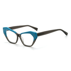 Paolini Vintage Acetate Glasses Frames Cat Eye Frames Southood Blue Gray 