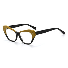 Paolini Vintage Acetate Glasses Frames Cat Eye Frames Southood Yellow Black 