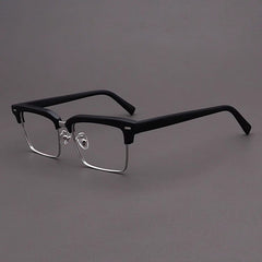 Parnell Vintage Square Acetate Glasses Frame Rectangle Frames Southood Matte Black 