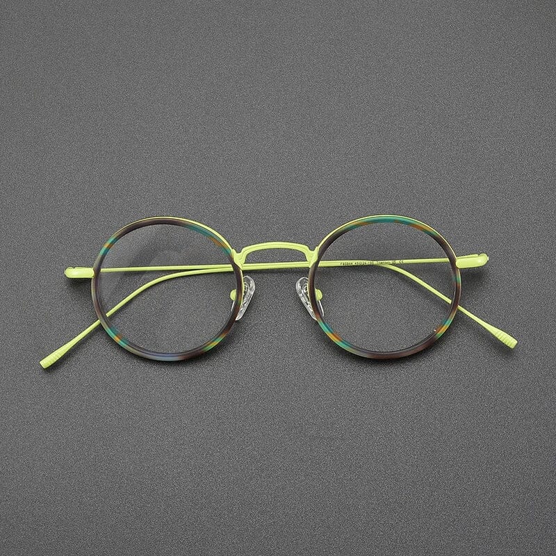 Parson Round Acetate Titanium Glasses Frame Round Frames Southood Green 