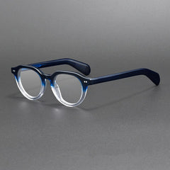 Pau Vintage Acetate Glasses Frame Oval Frames Southood Blue Clear 