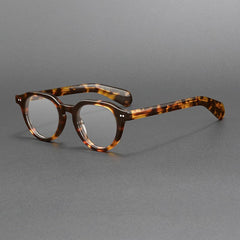 Pau Vintage Acetate Glasses Frame Oval Frames Southood Leopard 