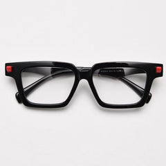 Paz Vintage Square Glasses Frame Rectangle Frames Southood Black Red 