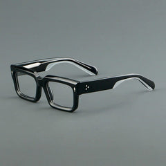 Pema Vintage Square Acetate Glasses Frame Rectangle Frames Southood Black 