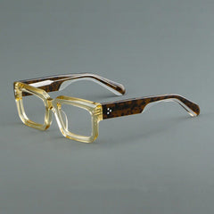 Pema Vintage Square Acetate Glasses Frame Rectangle Frames Southood Yellow 