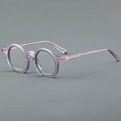 Perri Retro Round Acetate Optical Glasses Frames Round Frames Southood Pink gray 