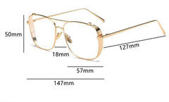 Peyton Metal Square Glasses Frame Rectangle Frames Southood 