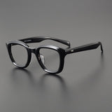 Phil Vintage Acetate Glasses Frame Rectangle Frames Southood Black 