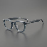 Phil Vintage Acetate Glasses Frame Rectangle Frames Southood Transparent Blue 