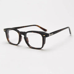 Phillip High Quality Acetate Glasses Frame Rectangle Frames Southood Leopard 