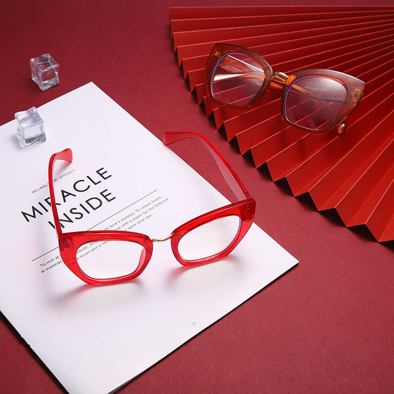 Phoebe Oversized Cat Eye Glasses Frame – Southood