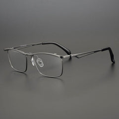 Pierson Titanium Square Flip Up Full Glasses Frame Rectangle Frames Southood Gun 