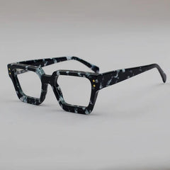 Piller Vintage Square Acetate Glasses Frame Rectangle Frames Southood Black Floral 