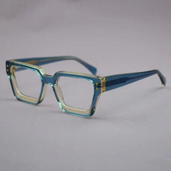 Piller Vintage Square Acetate Glasses Frame Rectangle Frames Southood Blue 