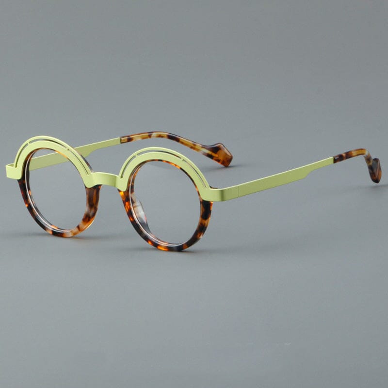 Piper Retro Round Glasses Frame Round Frames Southood Yellow 