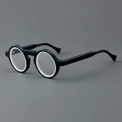 Pluto Acetate Round Retro Glasses Frame Round Frames Southood Black 