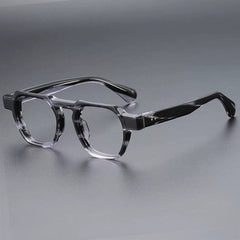 Powell Retro Rectangle Acetate Glasses Frame Rectangle Frames Southood Grey Leopard 