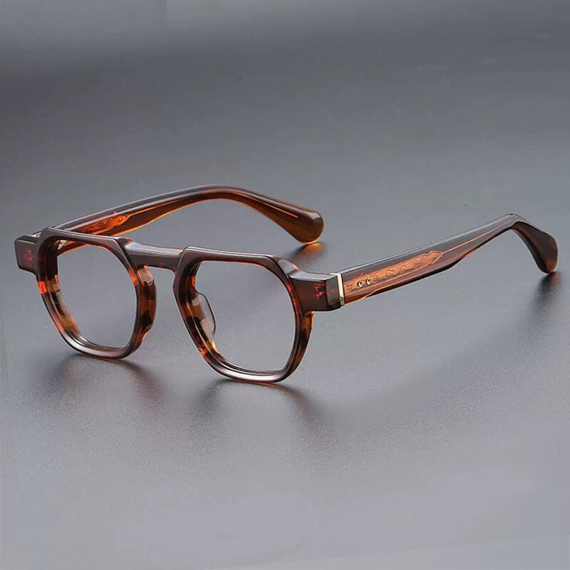 Powell Retro Rectangle Acetate Glasses Frame Rectangle Frames Southood Leopard 