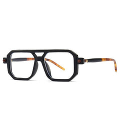 Primo Vintage Square Glasses Frame Rectangle Frames Southood bright black clear 