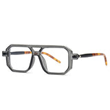 Primo Vintage Square Glasses Frame Rectangle Frames Southood grey clear 