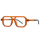 Primo Vintage Square Glasses Frame Rectangle Frames Southood tea clear 