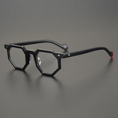 Pyi Irregular Polygon Glasses Frame Geometric Frames Southood Black 