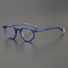 Pyi Irregular Polygon Glasses Frame Geometric Frames Southood Blue 