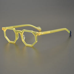 Pyi Irregular Polygon Glasses Frame Geometric Frames Southood Yellow 