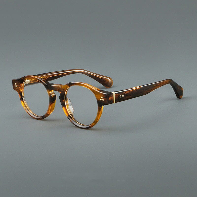Pyt Acetate Round Retro Glasses Frame Round Frames Southood Leopard 