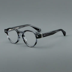 Pyt Acetate Round Retro Glasses Frame Round Frames Southood Leopard Grey 