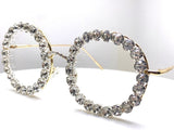 Queen Vintage Rhinestone Round Glasses Round Frames Southood 