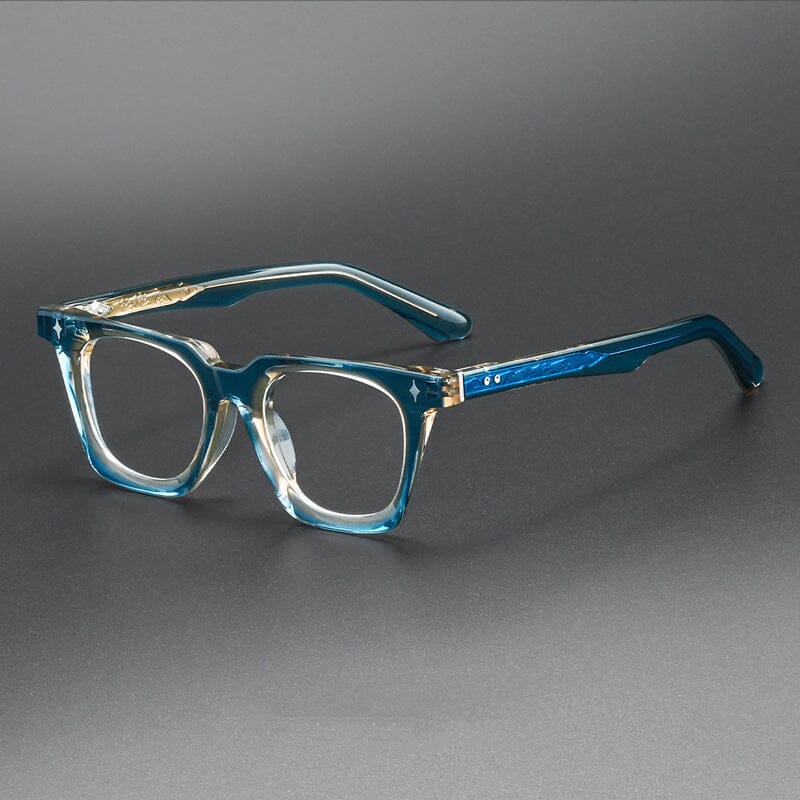 Quint Vintage Acetate Glasses Frame Rectangle Frames Southood Blue Tea 