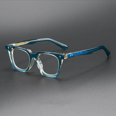 Quint Vintage Acetate Glasses Frame Rectangle Frames Southood Blue Tea 