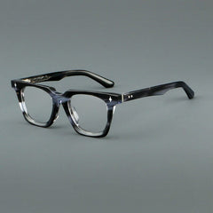 Quint Vintage Acetate Glasses Frame Rectangle Frames Southood Grey Stripe 