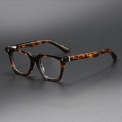 Quint Vintage Acetate Glasses Frame Rectangle Frames Southood Leopard 
