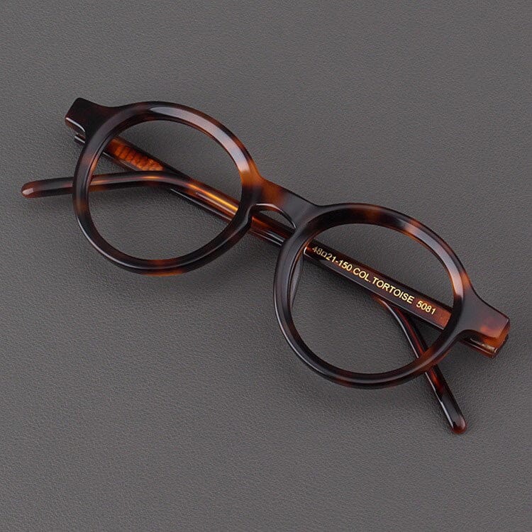 Qwin Vintage Round Glasses Frame Round Frames Southood Leopard 