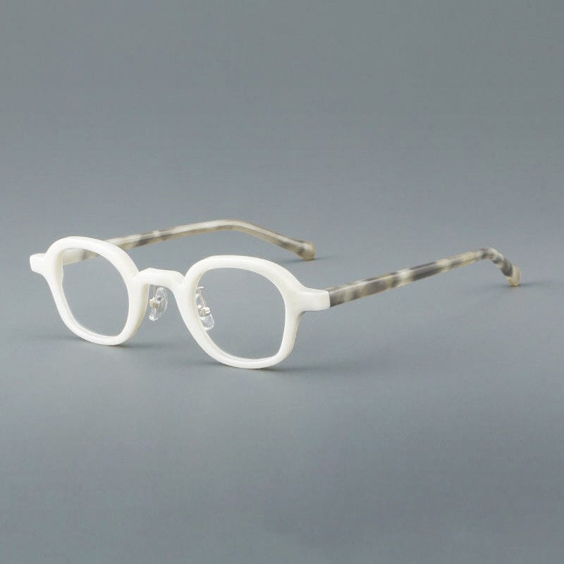Raavi Vintage Acetate Glasses Frame Round Frames Southood White 
