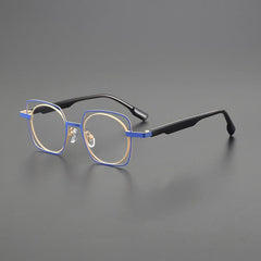 Racca Titanium Acetate Glasses Frame Round Frames Southood Blue Black 