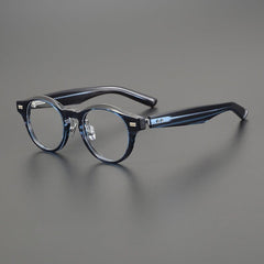 Raff Browline Acetate Glasses Frame Round Frames Southood Blue 