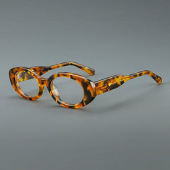 Rafi Oval Vintage Acetate Eyeglass Frame Oval Frames Southood Yellow Leopard 