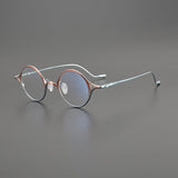 Rain Vintage Personalized Titanium Eyeglasses Frame Round Frames Southood Red 