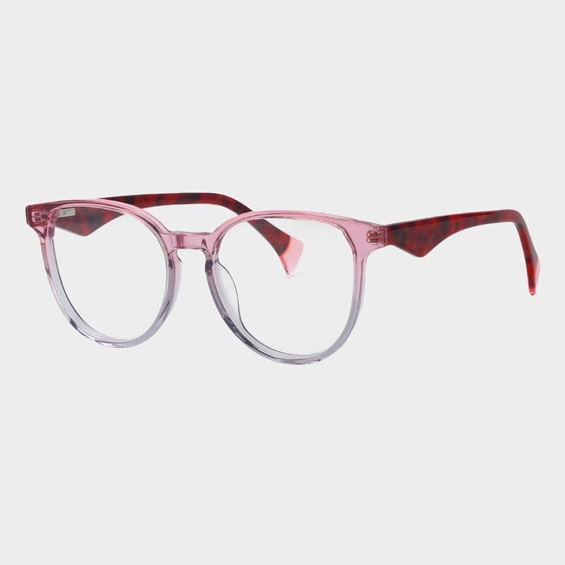 Raleigh Vintage Acetate Glasses Frame Oval Frames Southood Clear Gray Pink 