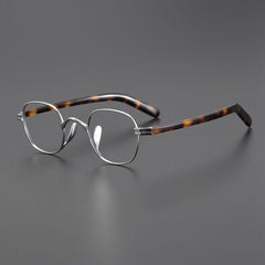 Ranay Vintage Titanium Eyeglasses Frame Rectangle Frames Southood Silver Tortoiseshell 