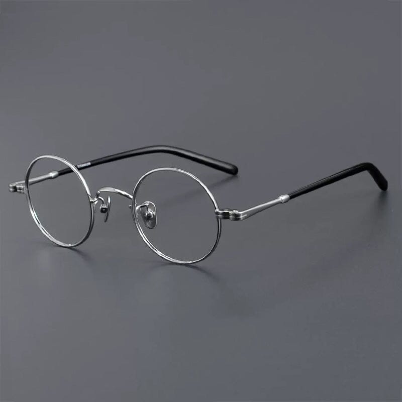 Ranay Vintage Titanium Eyeglasses Frame Round Frames Southood Silver 