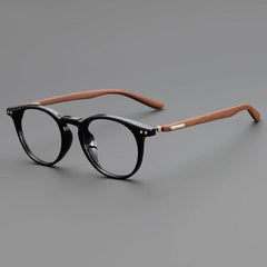 Rane TR90 Vintage Eyeglass Frame Cat Eye Frames Southood Bright Black 