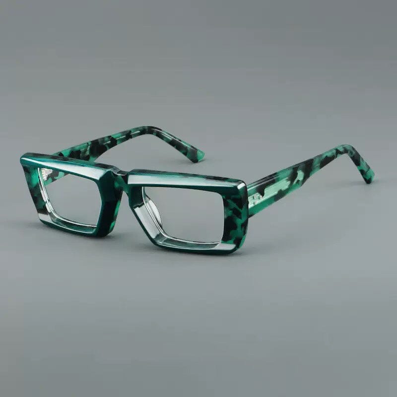 Rani Retro Acetate Glasses Frame Geometric Frames Southood C3 Green 